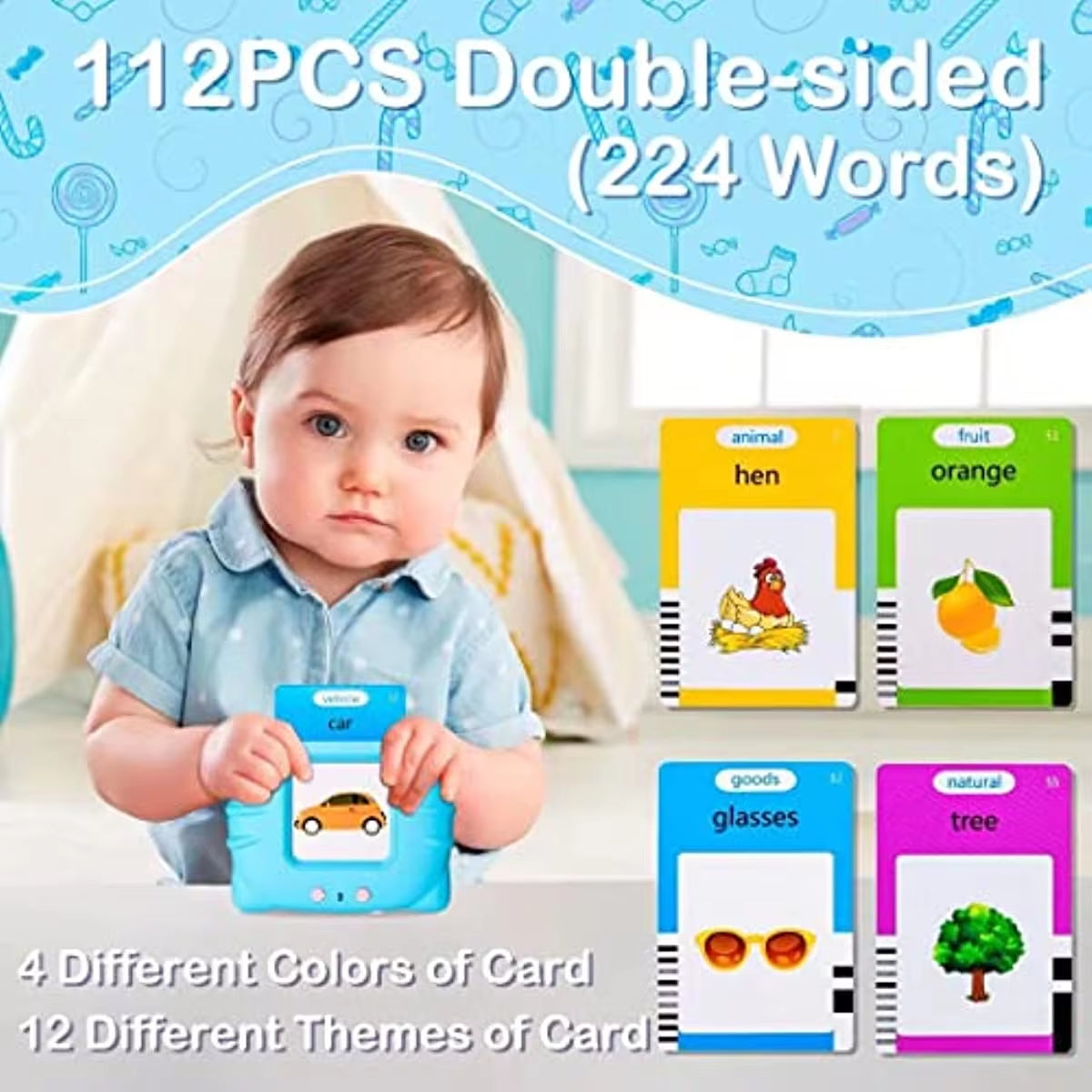 Talking Flash Cards for Toddlers - Interactive Learning Reader