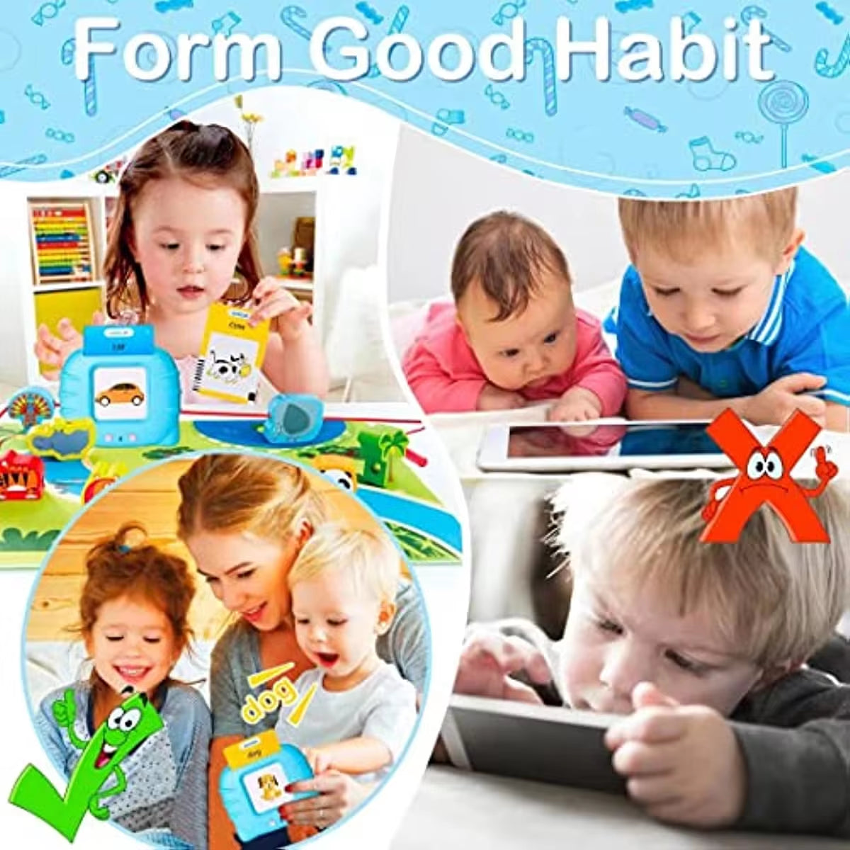 Talking Flash Cards for Toddlers - Interactive Learning Reader