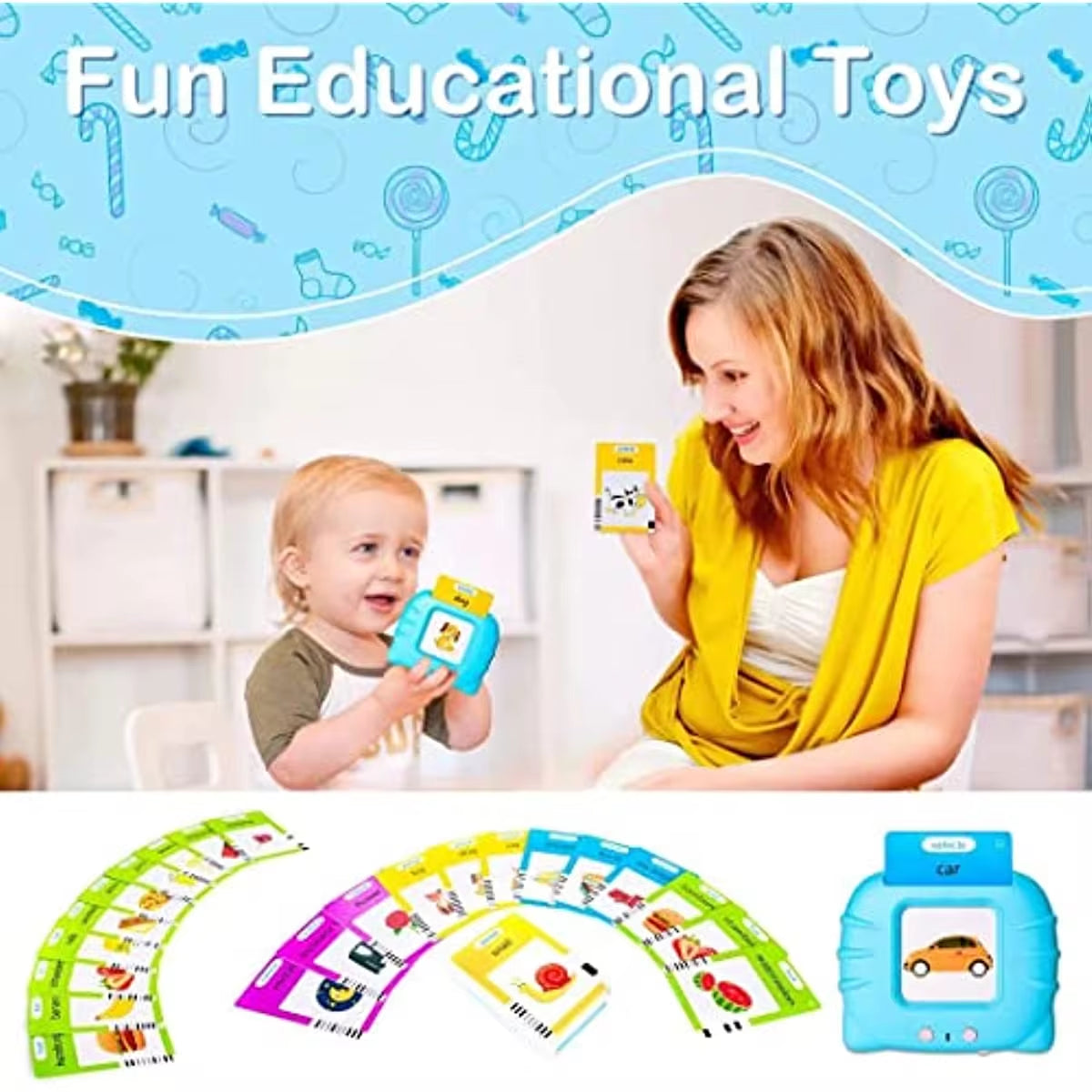 Talking Flash Cards for Toddlers - Interactive Learning Reader