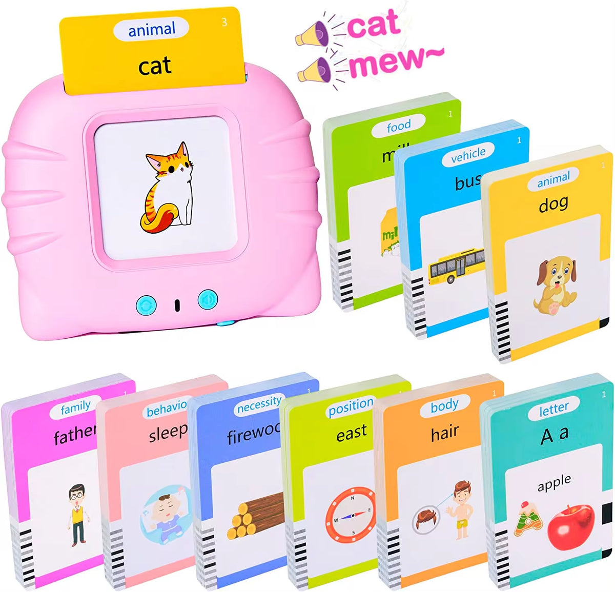 Talking Flash Cards for Toddlers - Interactive Learning Reader